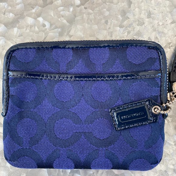 Coach Handbags - Blue Coach Wristlet
